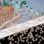 1200PCS 3mm Bicone Crystal Glass Beads for Jewelry Making, Sparkling Mini Beads for Suncatchers, DIY Bracelets & Craft Projects (Champagne Silver)