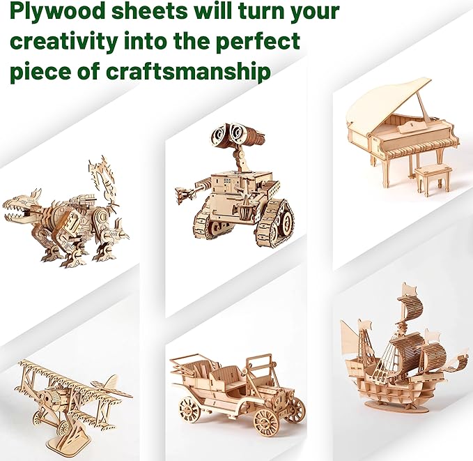 10 Pack Basswood Sheets - 12 x 12 x 1/8 Inch (3mm) Premium Plywood Sheets Unfinished Wood Boards for Crafts - Laser Cutting, Engraving, Wood Burning & Architectural Models with Smooth Surface