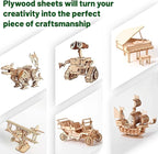 10 Pack Basswood Sheets - 12 x 12 x 1/8 Inch (3mm) Premium Plywood Sheets Unfinished Wood Boards for Crafts - Laser Cutting, Engraving, Wood Burning & Architectural Models with Smooth Surface