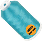 New brothread - Single Huge Spool 5000M Each Polyester Embroidery Machine Thread 40WT for Commercial and Domestic Machines - Sky (Janome Color)