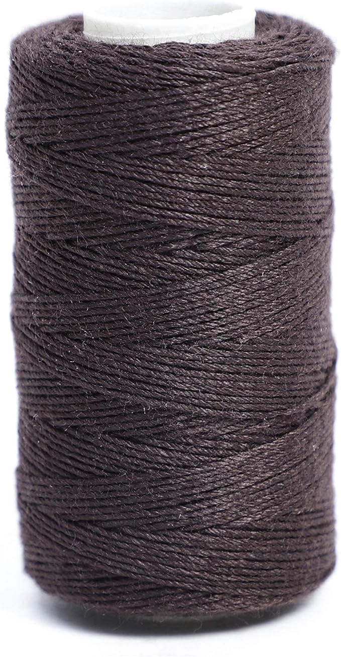 Ryalan UV Resistant High Strength Polyester Thread for Upholstery, Outdoor Market, Drapery, Beading, Purses, Leather, Hair Weave Bundles, Hair Extensions, Wig DIY Project 3 Rolls (3 Thread, Brown)