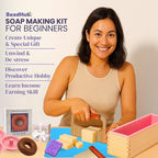 Soap Making Kit for Beginners | 6LBS Melt & Pour Soap Base - Shea Butter, Clear Glycerin & Goat Milk, All-in-one Soap Kit w/Molds, Fragrances, Colors, Soap Making Tools & Supplies for Adults (Deluxe)