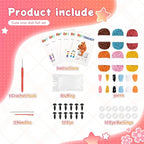 Leozzef DIY Crochet Kit for Beginners, 6 Cute Animal Crocheting Kits with Yarn, Hooks & Step by Step Videos, 2026 Easy DIY Craft for Adults & Kids, Handmade Plush Craft Gift for Crochet Lovers