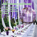 Sukh Purple Snow Pearled-Candles with Wicks - 410G DIY Candle Sand,Pearled Sand Wax with Wicks,Pearled Wax,Refillable for Weddings,Partie,Halloween,Christmas,Thanksgiving