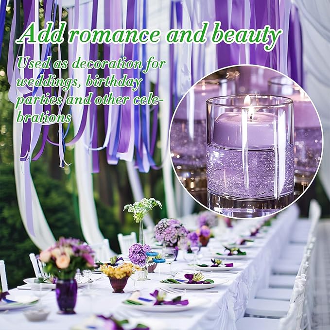 Sukh Purple Snow Pearled-Candles with Wicks - 410G DIY Candle Sand,Pearled Sand Wax with Wicks,Pearled Wax,Refillable for Weddings,Partie,Halloween,Christmas,Thanksgiving