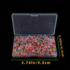 1200PCS 3mm Bicone Crystal Glass Beads for Jewelry Making, Sparkling Mini Beads for Suncatchers, DIY Bracelets & Craft Projects (Multicolored)