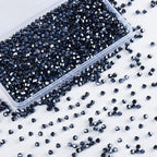 1100PCS 4mm Bicone Crystal Glass Beads for Jewelry Making, Sparkling Mini Beads for Suncatchers, DIY Bracelets & Craft Projects (Navy Blue)