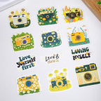 TIAMECH Holiday Facts PET Stickers - 180 Pcs Flower Shop Swimming Pool Girl Cat Design, Waterproof Sticker for Journaling & Scrapbooking, Junk Journal Supplies, Ephemera & DIY Crafts