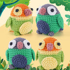 CrochetBox Crochet Kit for Beginners - Love Birds Starters Crochet Kit, Beginners Crocheting Kitting for Adults Teen, Gifts with Crochets Yarns, Hook, Step-by-Step Video, Instruction