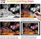 Scratch Art Book for Adults,Scratch Painting Foil for Adults，Scratch and Sketch City Landmarks Books,Colorful City Series Scratch Art 12 Pas by Iskueal(Timbuktu Parliament and City Center)