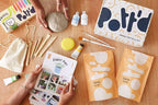 Pott'd Air Dry Clay for Adults. Beginners Home Pottery Kit for Adults. DIY Craft Kit for Adult. Kit Includes: Air-Dry Clay for Adult, Tools, Paints, Brushes, Sealant, How-to-Guides