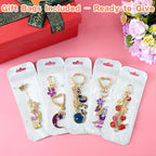 VvLons 375Pcs Lip Gloss Keychain Making Kit, Keychain Making Kit Including 153 Charms 15 Clips 20 Extender Chain, Jewelry Making Kit for Bags Keychains Christmas Gifts