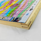 Gylreus 16 Pcs 4 Sets Stretcher Bars for Needlework Wooden Canvas Stretcher Bars 10 Different Size Combinations Embroidery Stretcher Bars for Cross Stitch Frame Set with Thumbtack and Remover Tool