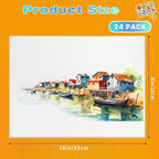 24 Pack Canvas Boards for Painting, 8x10 Inch Painting Canvas Panels, White Blank Canvases Panels, Blank Canvases for Oil Paint Watercolor Acrylic Paint Gouache and Tempera