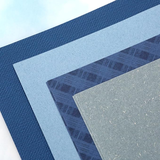 30 sheets Textured art Paper Assorted Set 5.8x8.3 Inch A5 mixed Special Craft Paper for Scrapbooking Junk Journaling Supplies dialy Plan gift Card Embellishments work (Clear)