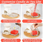 Sukh Red Sand Candles and Wicks - 430G(0.94lb) Candles Sand with Wicks Refillable Candle for Weddings, Dating, Halloween, Christmas