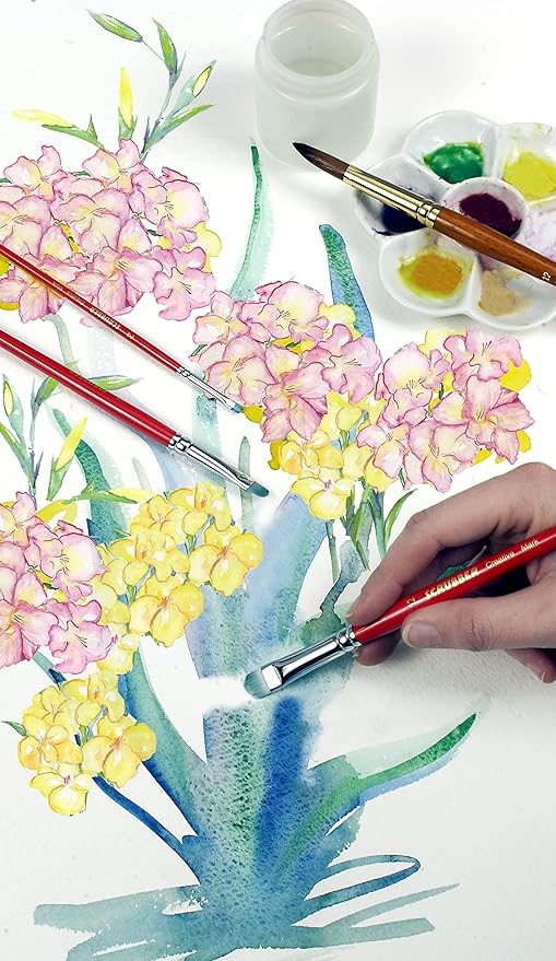 Creative Mark Scrubber Watercolor Brushes - Professional Watercolor Brushes for Scrubbing, Blotting, Re-Shaping Edges, and More! - # 6