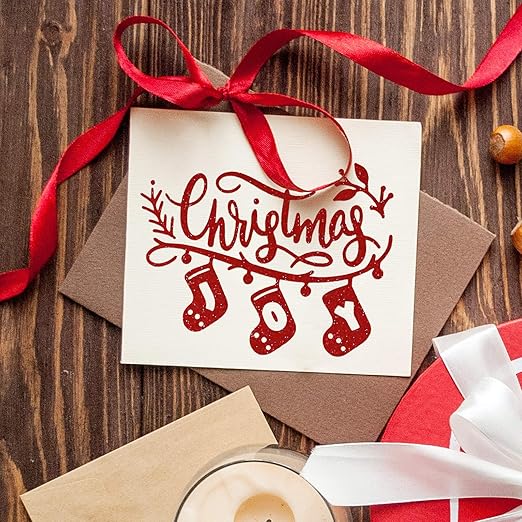 TECKWRAP Shimmer Vinyl Glitter Adhesive Craft Vinyl,1ftx5ft,Rose Red