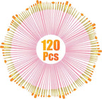 Soucolor Acrylic Paint Brushes Set, 120Pcs Round Pointed Tip Artist Paintbrushes for Acrylic Painting Oil Watercolor Canvas Boards Rock Body Face Nail Art, Halloween Pumpkin Ceramic Crafts Supplies