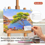 50 Pack Canvas Painting Kit, Shuttle Art Painting Supplies with 28 Multi Sizes Canvas Boards for Painting and 22 Tools including Paint Brushes, Palette, Painting Knives for Acrylic, Oil, Gouache Paint