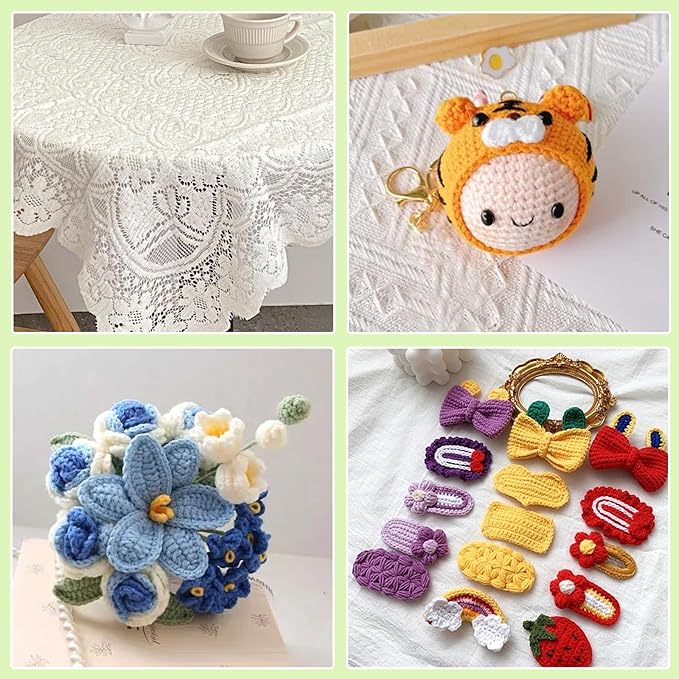 0.75 mm Crochet Hook, Ergonomic Handle for Arthritic Hands, Extra Long  Knitting Needles for Beginners and Crocheting Yarn (0.75 mm)