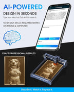 Laser Engraver 10W Laser Engraving Machine for Wood Metal Acrylic Glass Stone, Powerful DIY CNC Portable Laser Cutter 7.9" x 11.8" (Near A4) Offline Engraving Carverall K15 Pro, 10000mW, Class 1