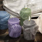 Wolf Cylinder Animal Resin Casting Silicone Mold for Home Decor & Candle Making Wave Spiral Mold