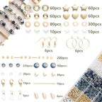 Xylise 6mm/8mm Crackle Glass Beads Bracelet Making Kit Crystal Glass Beads Jewelry Making Kit, Friendship Bracelet kit for DIY Crafts Gifts