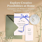 Wanderings Pink Thick Handmade Deckled Edge Cotton Paper - Cold Pressed Texture - Paint, Watercolor, Drawing, Cards, Invitations, Menus, Save The Date, Arts and Crafts, 25 Pack Pink 300gsm, 4x6