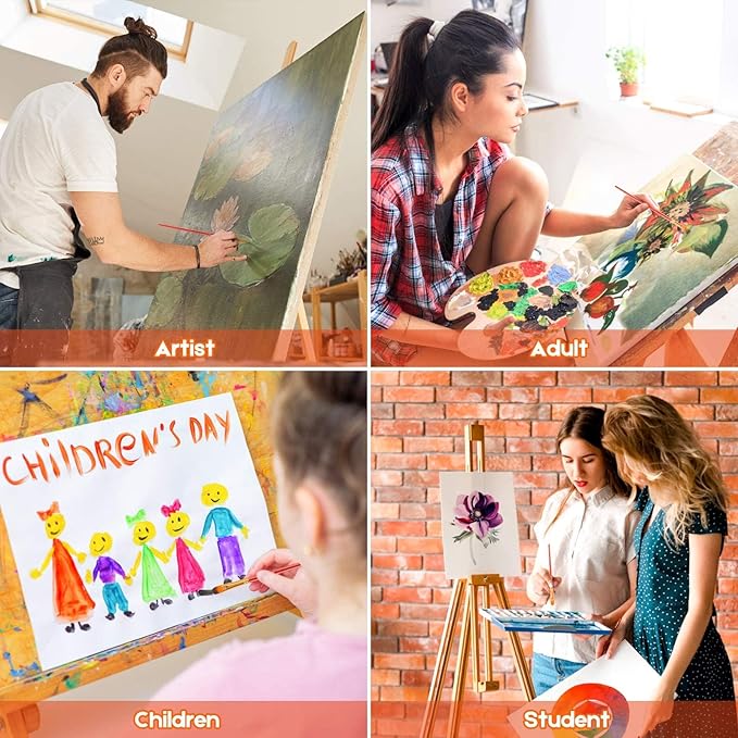 for Kids, Teen Girl Girls Trendy Stuff, Easter Basket Stuffers, Soucolor Acrylic Paint Brushes Art Set for Acrylic Painting Oil Watercolor Canvas Boards Egg Rock Body Face Nail