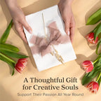 Wanderings Thick Handmade Watercolor Paper with Deckled Edge - 9x12-500GSM Premium White Cold-Pressed Textured Mixed Media Paper Made with Recycled Cotton - 15 Loose Leaf Sheets