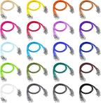 Tudomro 100 Pieces 20 Inch Waxed Leather Necklace Cord Bulk with Clasp Colorful Necklace Bracelet Chains String Rope Cord for Jewelry Making Pendants Charms(Rainbow Color)