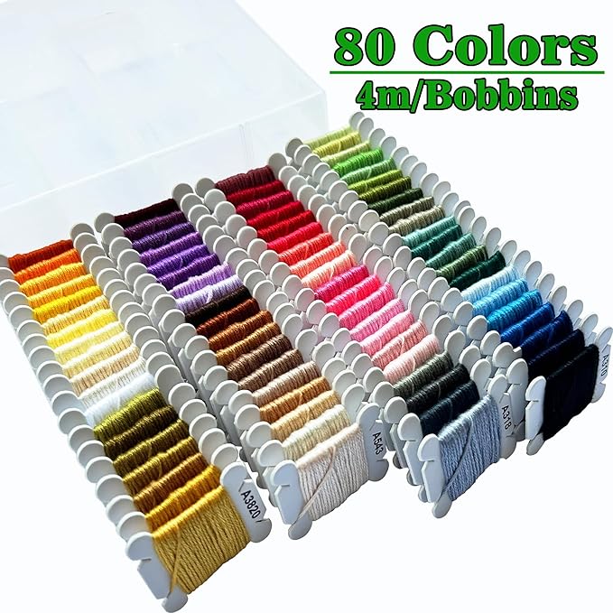 Friendship Bracelet Kit Embroidery Floss 80 Colors 4m Each