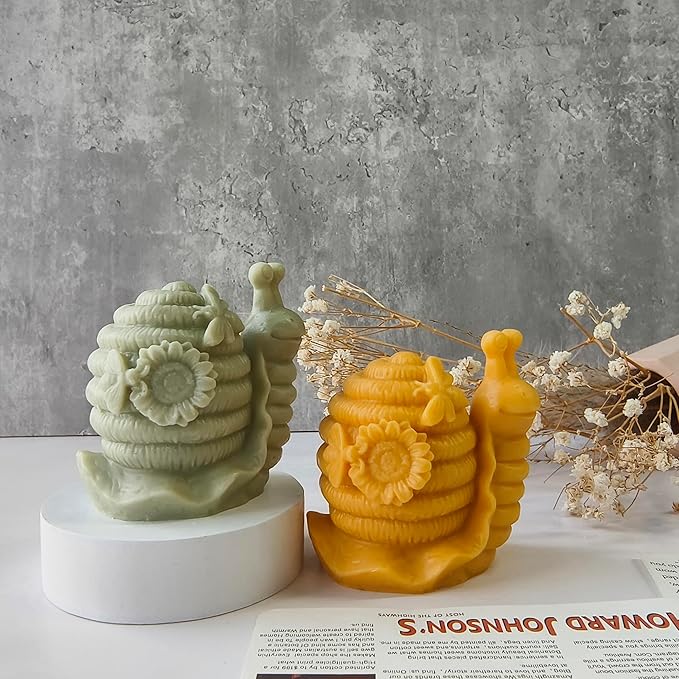 Snail Honeycomb Animal Resin Mold for Casting, Candle Making, and Home Decor - 3D Silicone Mold
