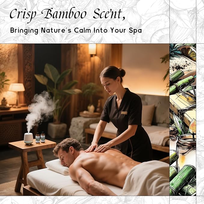 HIQILI Bamboo Fragrance Oil for Scent Diffuser, Idea for Candle & Soap Making, DIY Room Air Fresheners, New Car Scent - 5.07 Fl Oz