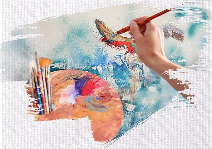 100 Pack Bulk Painting Canvas Panels, Classroom Value Pack Art Canvas, Small Canvases for Classroom Students, Painting Hobby Painters Using (5 x 7 Inch)