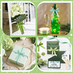 DECYOOL 4 Rolls 100 Yards Green Ribbons, 10mm Wide Satin Craft Ribbons for Gift Wrapping, Assorted Shades of Green Thin Ribbon for DIY Crafts, Wedding Decor, Baby Shower