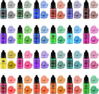 Candle Dye - 24 Colors Liquid Candle Making Dye for DIY candle making supplies Kit, Food Grade Ingredients Oil-Based Candle Coloring for Soy Wax Dyes, Beeswax, Gel Wax, Paraffin Wax - Each 0.35oz/10ml