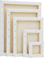 FIXSMITH Stretched Canvas for Painting- 10 Pack Multisize 4x4,5x7,8x10,9x12,11x14 (2 of Each),100% Cotton,Primed,for Acrylic,Oil,Other Wet or Dry Art Media,for Artists,Kids,Beginners and More.