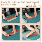 Sunnychicc 5 Pcs Ceramic Mold for Clay Wooden Pottery Clay Molds for Pottery Ceramic Plate for Slump Tools for Handbuilding Craft(Oval,11.61-16.34")