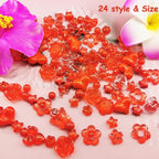 560pcs Acrylic Red Heart Star Butterfly Pastel Candy Color Assorted Beads for Bracelets Jewelry Making Necklaces DIY Crafts
