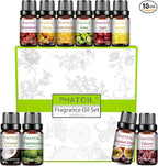 PHATOIL 10Pcs Fruity Fragrance Oil Set, Coconut, Cherry, Apple, Strawberry, Mango Candle Scents for Candle Making, Freshie Scents for DIY Soap Making, Diffuser Oil Scents Set