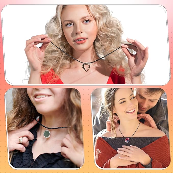 Tudomro 100 Pieces 20 Inch Waxed Leather Necklace Cord Bulk with Clasp Colorful Necklace Bracelet Chains String Rope Cord for Jewelry Making Pendants Charms(Black)