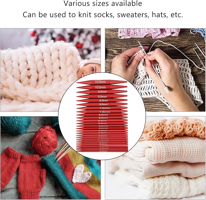 Circular Knitting Needles, Removable Knitting Needle Set Interchangeable Crochet Needles with Storage Case and Extension Cable Knit Women Gifts for Socks, Sweaters, Hats, Size from 2.75mm to 10mm