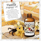 HIQILI Vanilla Fragrance Oil for Body Spray, Diffuser Use, Essential Oil for Candle, Soap, and Women Perfume Making - 1 Fl Oz