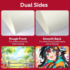 100 Sheets Watercolor Paper Bulk，9 x 12 Inch Cold Press 140 lb/300 GSM Water Color Paper for Kids Adults.Watercolor Drawing Paint Paper for Art Drawing Supplies