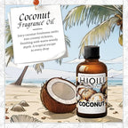 HIQILI Coconut Fragrance Oil for Home Diffuser, Ideal for Making Candle, Soap, Body Spray, Women's Perfume, Creamy Scents - 1 Fl Oz