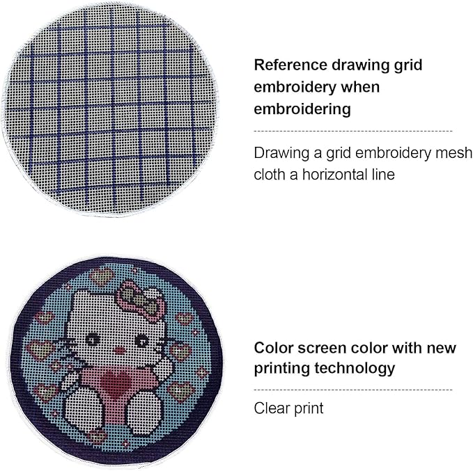 kingsea Latch Hook Kit for Adults, DIY Crochet Yarn Rug with Pattern Printed Latch Hook Rug Kit for Teen, Latch Hook Kit for Beginners, Cat, 20" x 15"