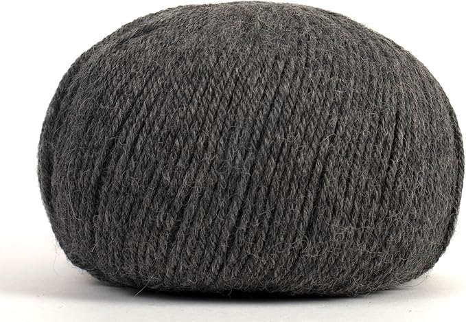 100% Baby Alpaca Yarn for Knitting & Crocheting - Set of 2 Skeins of Premium Yarn DK - Lightweight, Hypoallergenic & Thermal Peru Made - Ideal for Delicate Projects (N042 - Anthracite Grey)