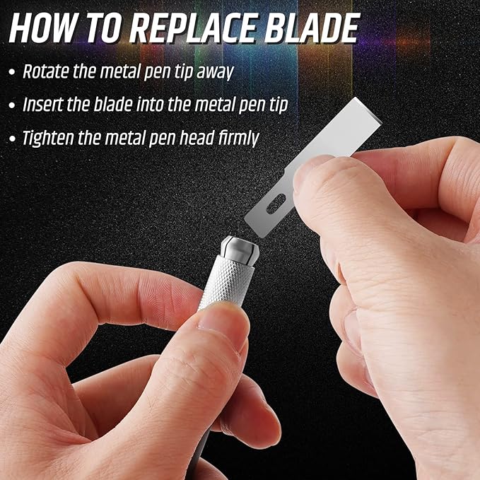 DIYSELF 16-Piece Craft Knife Set, Exacto Knife Set for Christmas Crafts, Wood Carving Tools, Stocking Stuffers Gift for Women Men, 3 Hobby Precision Exactly Art Knife with 10 Exacto Knife Blades